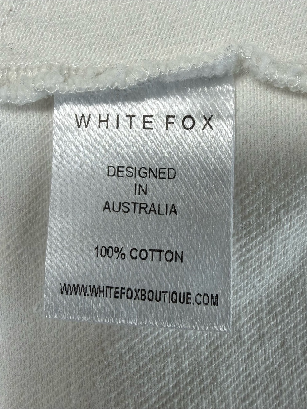 White Fox White Corset Bustier Crop Top Contrast Stitch Cotton Women’s XS - Picture 4 of 7